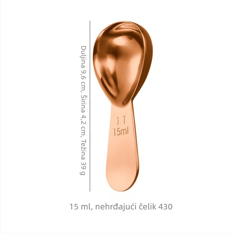 Mjerna žlica za kavu od 304 nehrđajućeg čelika s 30 ml i 15 ml skalom – alat za mjerenje zrna kave