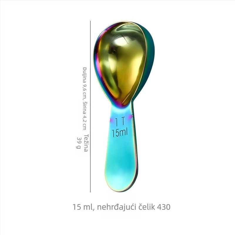 Mjerna žlica za kavu od 304 nehrđajućeg čelika s 30 ml i 15 ml skalom – alat za mjerenje zrna kave