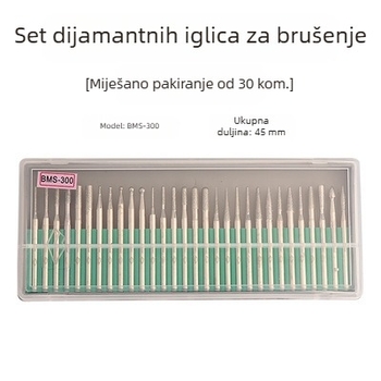 30-dijelni mješoviti set brusnih glava za obradu nefrita i kamena – za DIY alat
