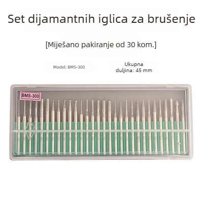 30-dijelni mješoviti set brusnih glava za obradu nefrita i kamena – za DIY alat