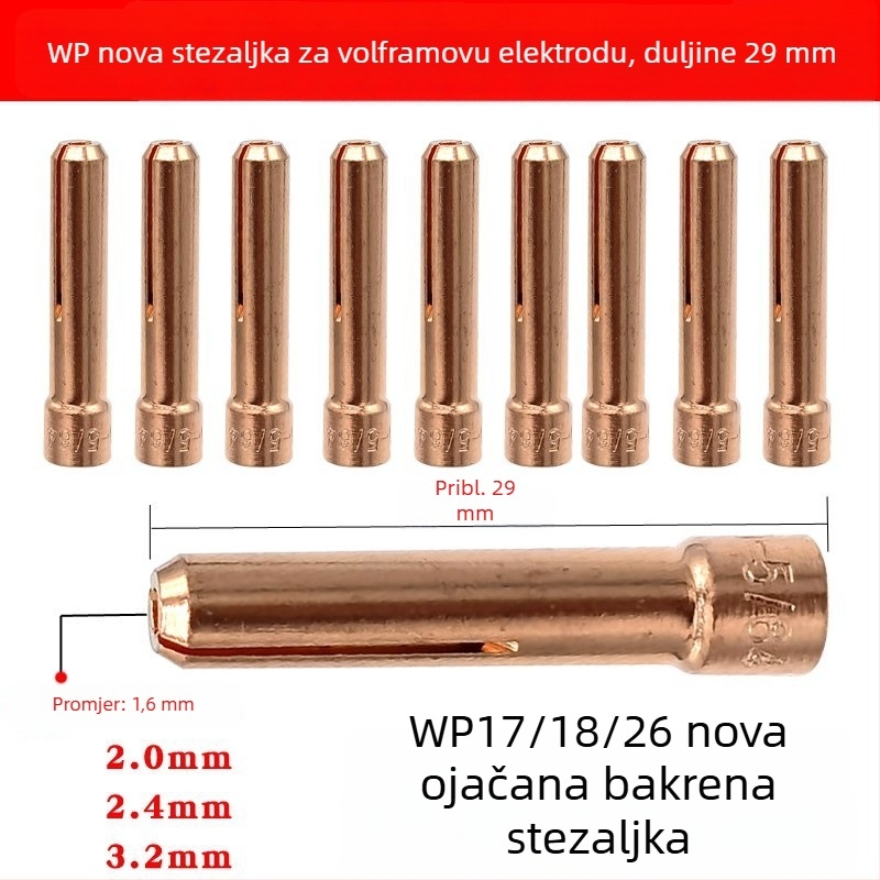 WP-17/18/26 aksesuari za argonsko zavarivanje pištolj: kratki deflektor i keramička mlaznica s mrežom