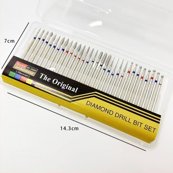 Diamantne glave za manikuru, set od 30 komada, 3 mm, pribor za električnu brusilicu