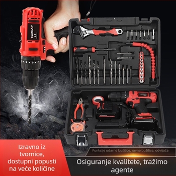 Woshili 12V–21V litij‑ionska bežična bušilica s udarnom funkcijom, ručni odvijač i višenamjenski alat za kućnu upotrebu