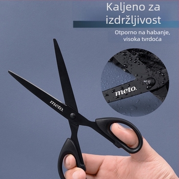 Škare s crnom oštricom — otporne na hrđu, bez ljepila, ručno izrađene za rezanje papira, oštre za kućnu upotrebu