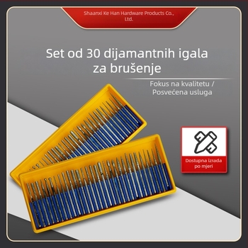 Set od 30 dijamantnih igala za brušenje noktiju