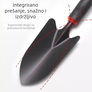 Trodjelni set vrtnih alata s malim lopaticama za sadnju cvijeća i povrća, prozračivanje tla i uklanjanje korova