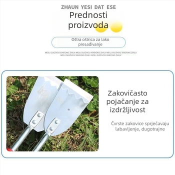 Mala željezna lopata za vrt za sadnju, plijevanje i kopanje – vanjski vrtni alat