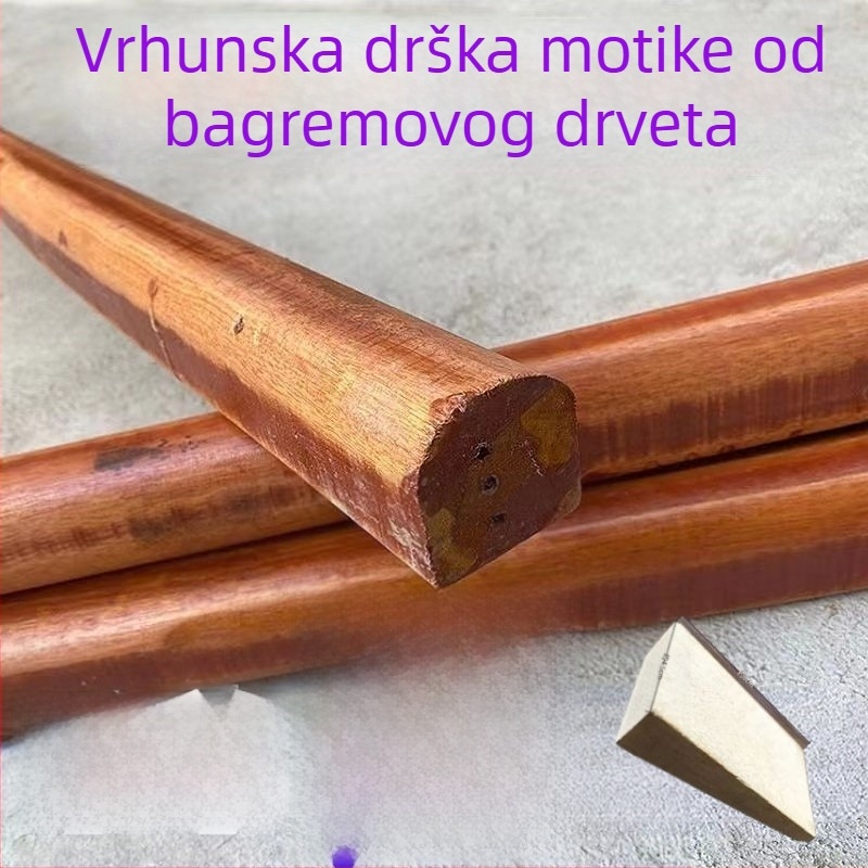 Drška za motiku od drveta, D-oblik, pogodna za razne motike