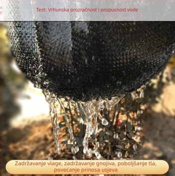Protuzelena tkanina za staklenike i dvorišta, crni plastični sloj za pokrivanje tla, trodijelni set za poljoprivredu i voćarstvo