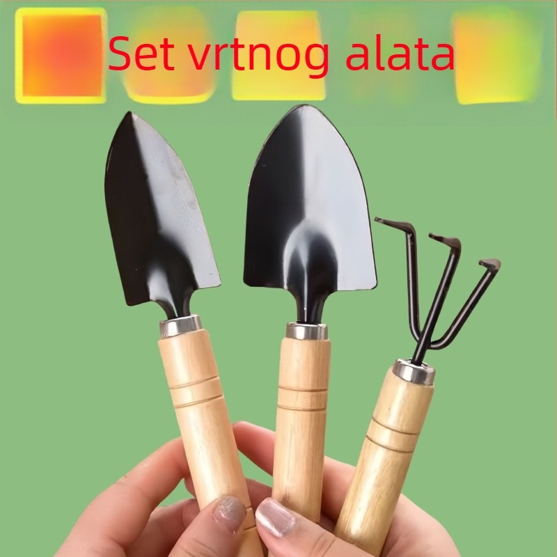 Alati za sadnju cvijeća za kućnu njegu vrtlarenja, olabavljenje tla, lopatice za cvijeće, trodjelni set malih lopata