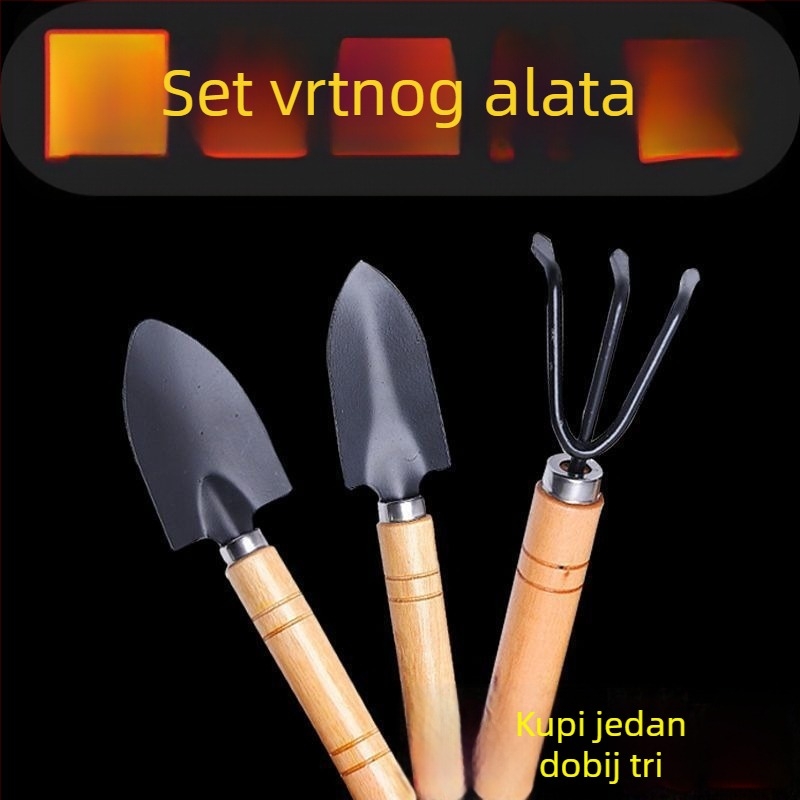 Alati za sadnju cvijeća za kućnu njegu vrtlarenja, olabavljenje tla, lopatice za cvijeće, trodjelni set malih lopata