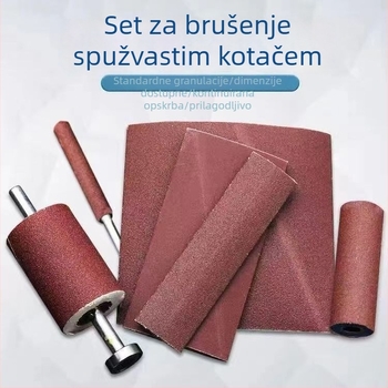 Spužvasti valjak za brušenje za drvo, promjer 50×150 mm, za kutnu brusilicu, brušenje i poliranje
