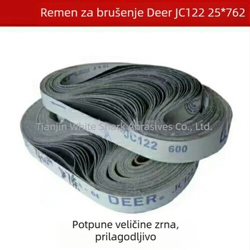 Brusna traka JC122, 762×25 mm, crna i crvena GXK51 abrazivna traka, za brušenje metala i drva
