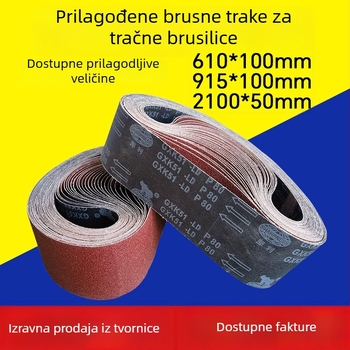 GXK51-LD Traka za brušenje nehrđajućeg čelika, abrazivni aluminijev oksid, mješovita tkanina stražnja, širina po mjeri