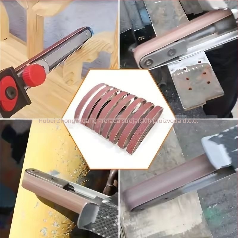 10 komada brusnih traka od aluminijeva oksida za malu tračnu brusilicu – zrnastost 60–800, za brušenje i poliranje