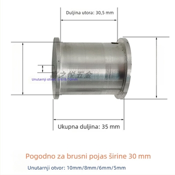 DIY Mini brusilica za pojas — pogonski kotač, mali polirni stroj, aluminijska legura, mini brusilica, širina 30 mm, pribor za pogonski kotač