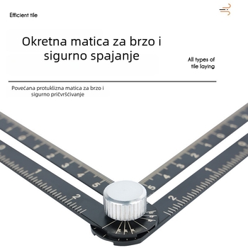 Univerzalni locator rupa za pločice sa sklopnim ravnalom od 6 i 12 dijelova – označavanje linija na pločicama za pod i zid