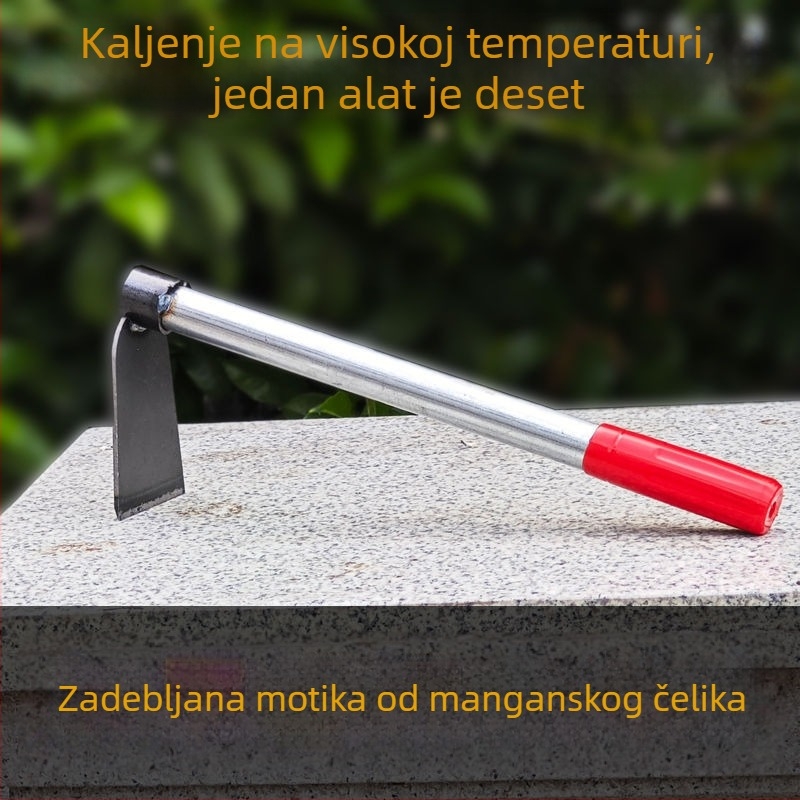 Vrtna motika s drškom od mangan čelika, mala veličina za sadnju povrća i cvijeća, prorjeđivanje tla i uklanjanje korova