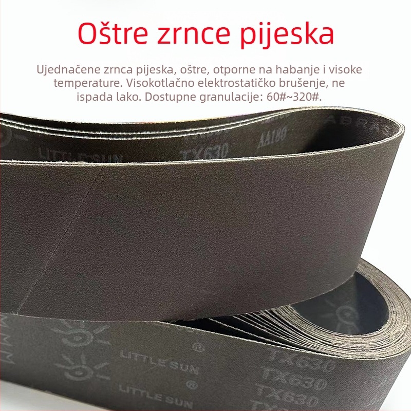 TX630 Little Sun plošno spojna brusna traka 915 × 100 mm za nehrđajući čelik, aluminij i cinkovu leguru