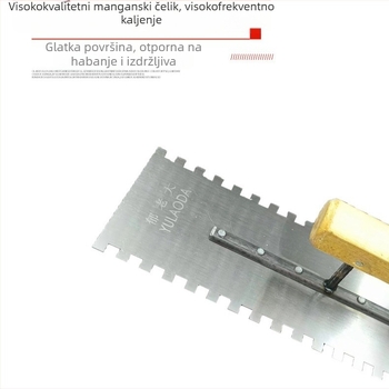 Zubasta špatula za pločice, građevinski alat za postavljanje pločica i žbukanje