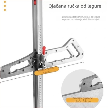 Rezač za suhozid s aluminijske legure s cijelim aluminijskim držačem – ručni alat za obradu drveta za rezanje i završnu obradu ploča