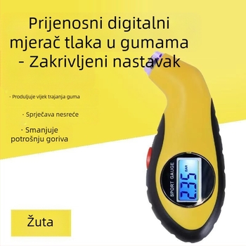 Automobilski mjerač tlaka u gumama, pištolskog oblika, s visokopreciznim digitalnim zaslonom