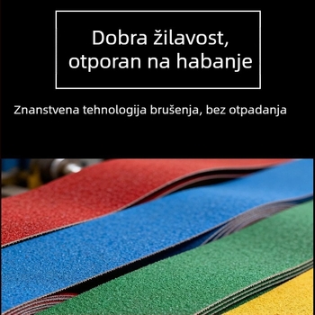 Purpurna glina polukeramički brusni pojas, 2100×50 mm, za brušenje i poliranje metala; abrazivni materijal se ne odljepljuje, otporan na rastezanje