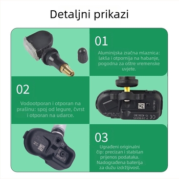 Senzor tlaka u gumama, model 13598771, za Buick, Chevrolet, Cadillac i GMC