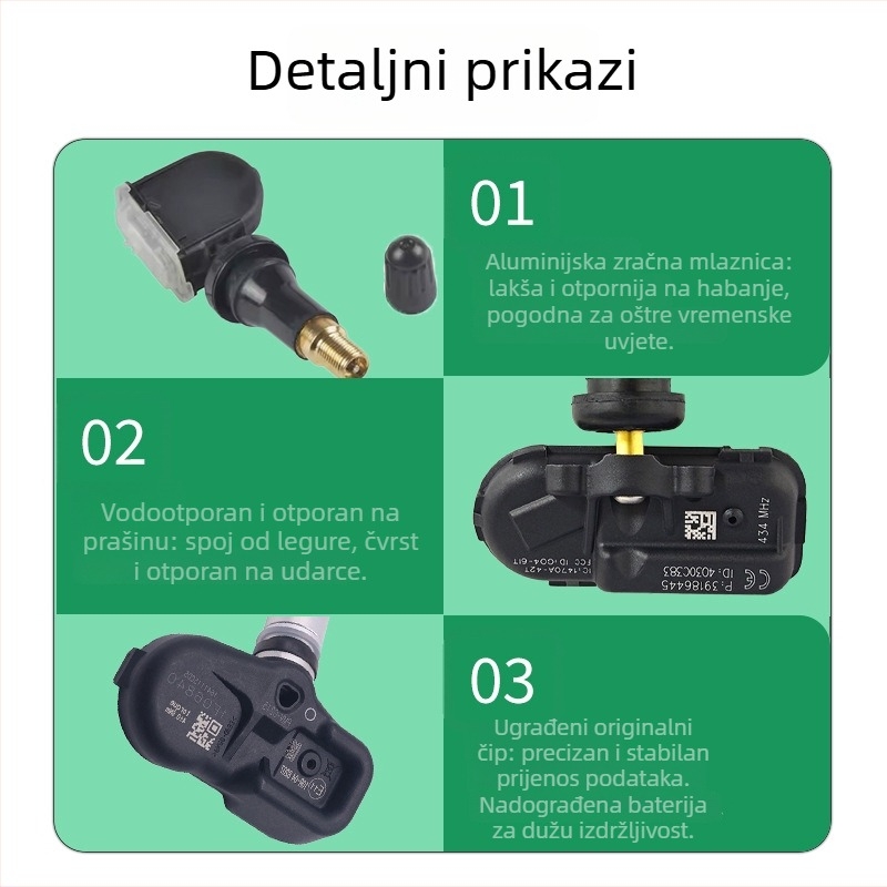 Senzor tlaka u gumama, model 13598771, za Buick, Chevrolet, Cadillac i GMC