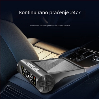 Bežični monitor tlaka u gumama s integriranim vanjskim senzorom za automobile i kamione, solarno napajanje, visoka preciznost, troznamenkasti prikaz