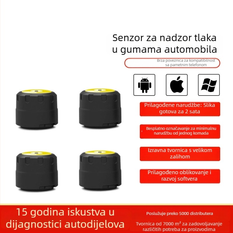 Senzor TPMS za praćenje tlaka u gumama vozila s Bluetoothom – prijenos u stvarnom vremenu i visoka preciznost mjerenja tlaka