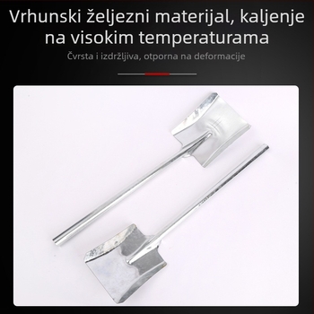 Integrirana lopata za ugljen, namijenjena poljoprivredi, s uvijenim rubom, od šljaka čelika za kotao i vatru