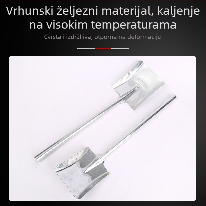 Integrirana lopata za ugljen, namijenjena poljoprivredi, s uvijenim rubom, od šljaka čelika za kotao i vatru
