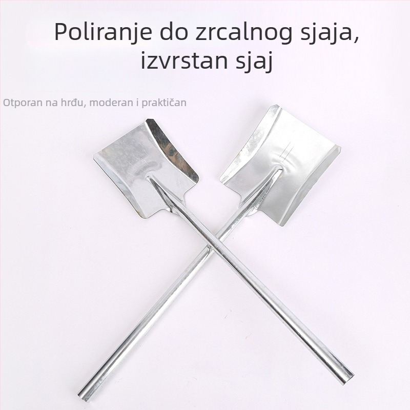 Integrirana lopata za ugljen, namijenjena poljoprivredi, s uvijenim rubom, od šljaka čelika za kotao i vatru