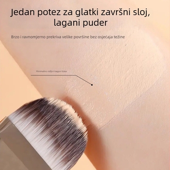 Četkica za temelje s oblikom jezika i širokom plosnatom glavom za besprijekornu pokrivenost – profesionalni alat za šminkanje