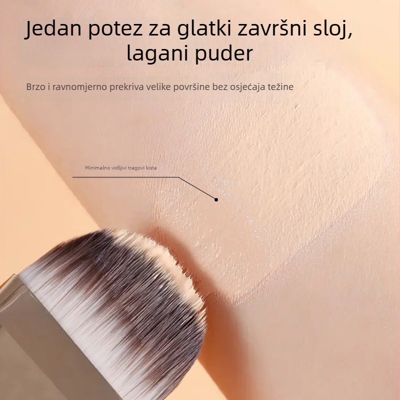 Četkica za temelje s oblikom jezika i širokom plosnatom glavom za besprijekornu pokrivenost – profesionalni alat za šminkanje