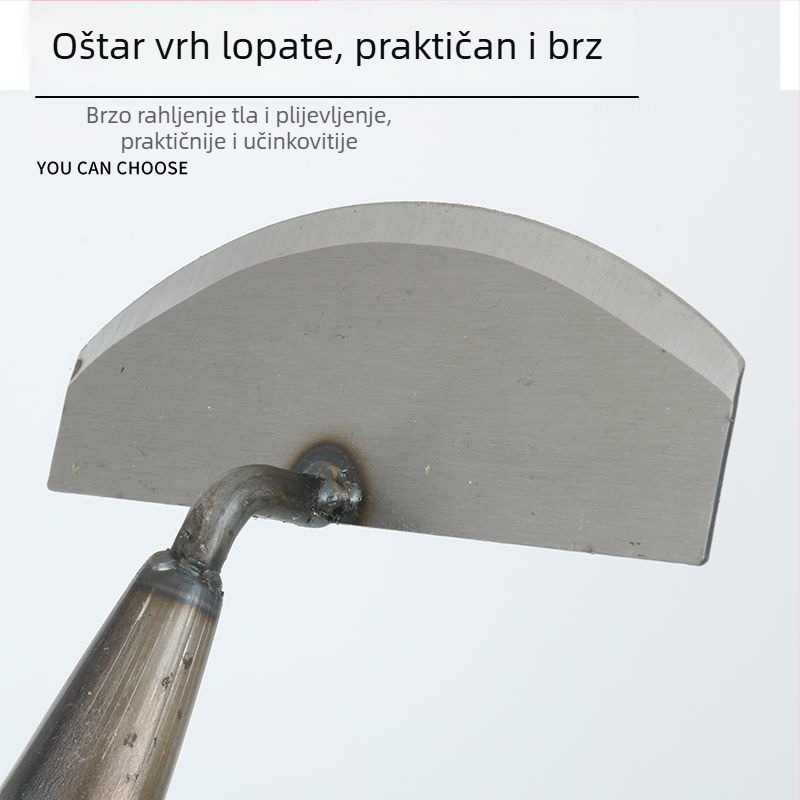 Alat za košenje trave i uklanjanje korova za kućnu upotrebu, motika od mangan čelika s nagibom glave