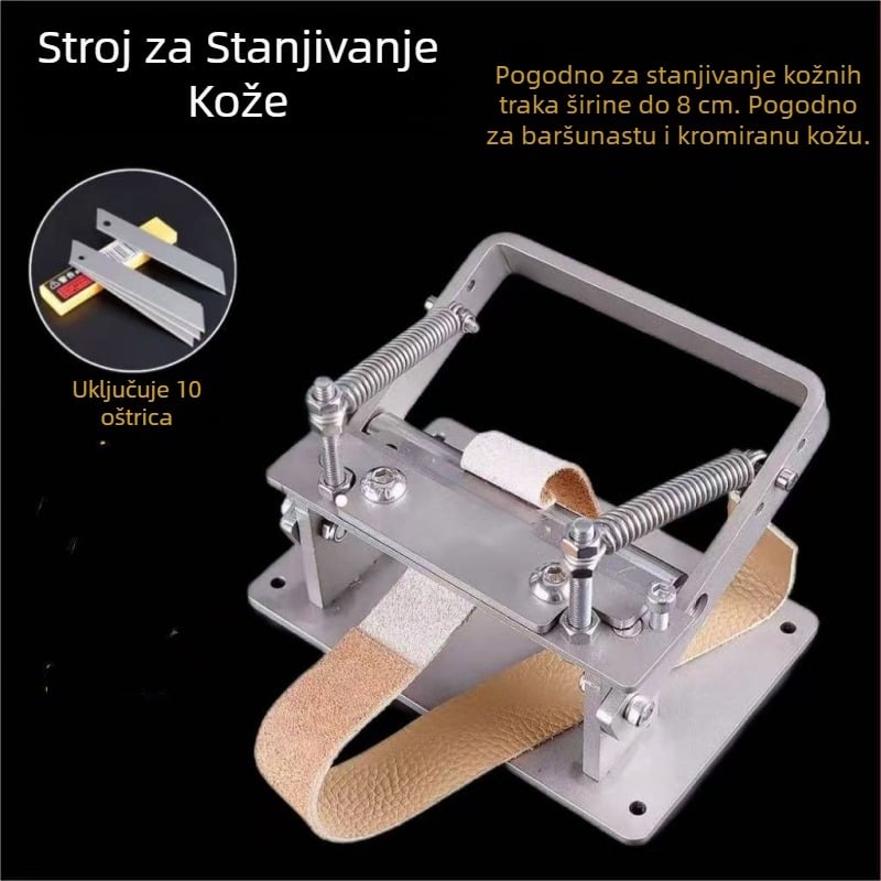 Ručni stroj od nehrđajućeg čelika za tanjenje kože, alat za tanjenje i slojevanje kože, za kaiševe i narukvice sata