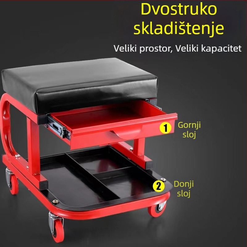 Prilagođeni stol za popravak automobila s pohranom alata