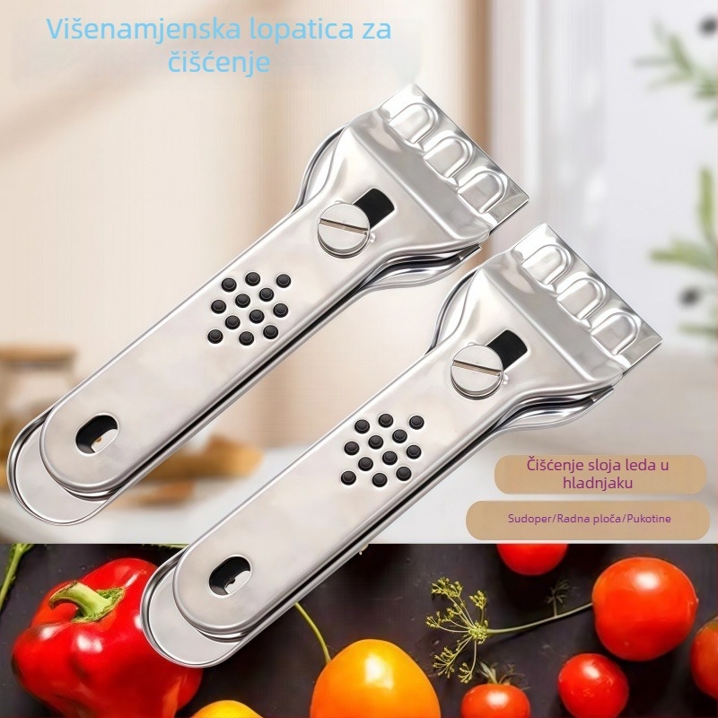 Špatula za čišćenje od nehrđajućeg čelika za kućnu upotrebu — skrapanje leda, kuhinjski skraper za masnoće, uklanjanje mrlja s pločica