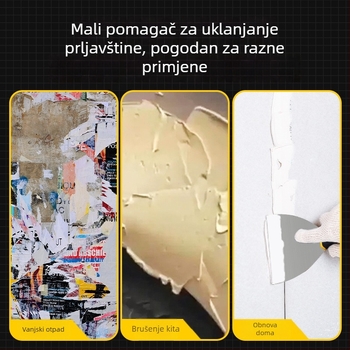 DL-HD5 Špatula s plastičnom ručkom, 5-inčna oštrica od nehrđajućeg čelika za žbukanje