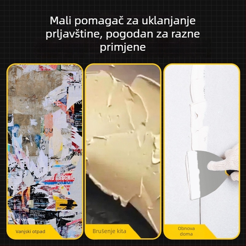 DL-HD5 Špatula s plastičnom ručkom, 5-inčna oštrica od nehrđajućeg čelika za žbukanje