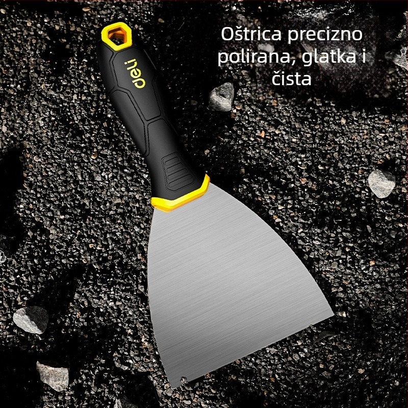 DL-HD5 Špatula s plastičnom ručkom, 5-inčna oštrica od nehrđajućeg čelika za žbukanje