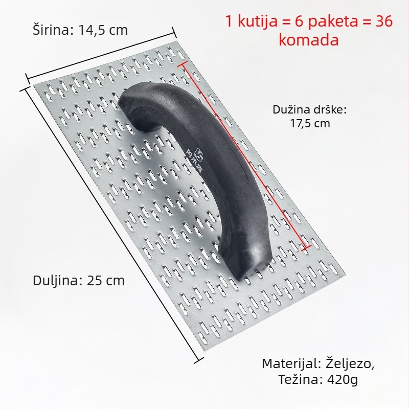 Ručni željezni planer s više zuba za završnu obradu drveta i zidnih površina