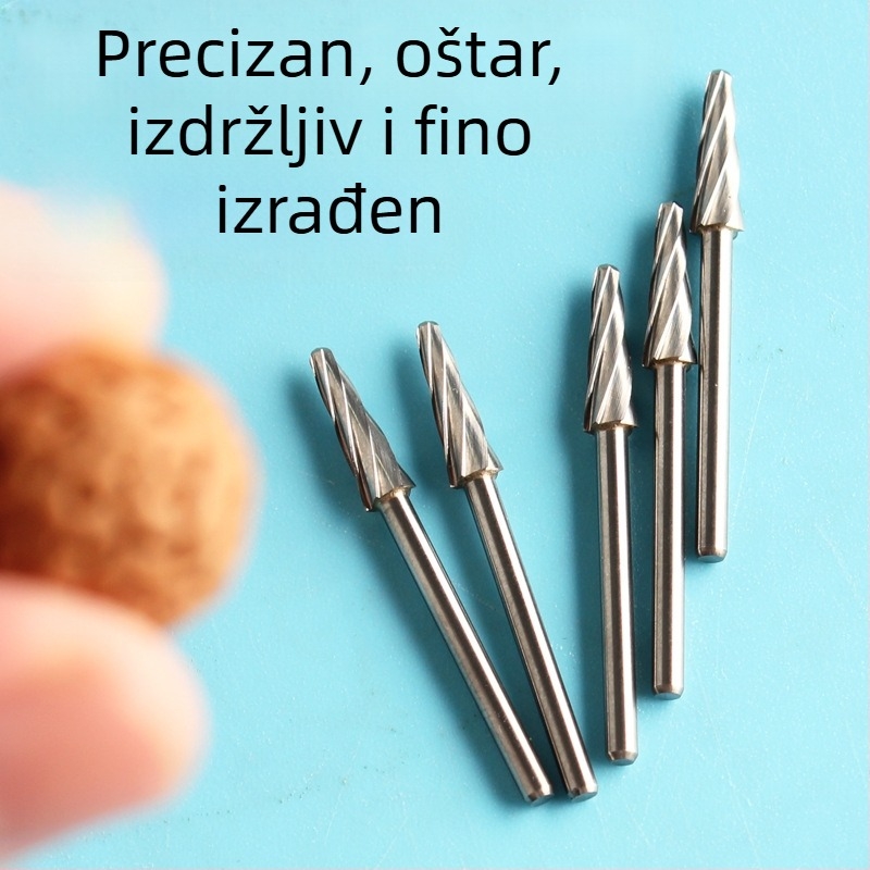 Zubarska mašina za graviranje – bur s osovinom 2,35 mm, Peach Core Carving, pravokutni rotacijski fajl, glava za brušenje od volfram čelika
