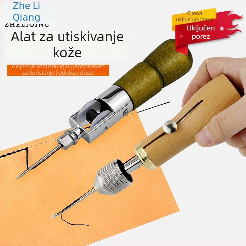 PDV uključen: DIY alati za kožne zanate – alat za graviranje kože, šivaći alat za kožu, voskasta niti, kanvas igla