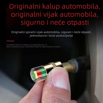 Bakrena kapica za praćenje tlaka u gumama s dvostrukim prikazom