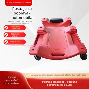 Plastična ploča za popravak automobila s univerzalnim kotačićima, pomična platforma za šasiju