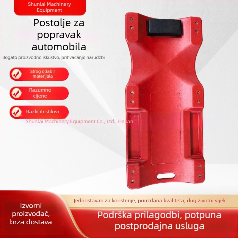 Plastična ploča za popravak automobila s univerzalnim kotačićima, pomična platforma za šasiju