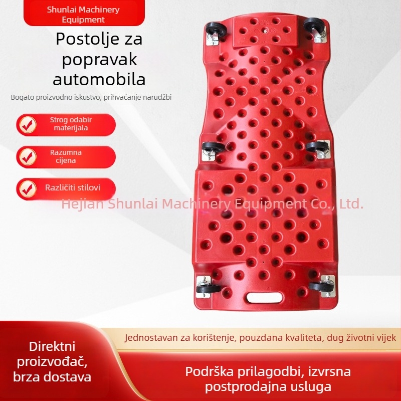 Plastična ploča za popravak automobila s univerzalnim kotačićima, pomična platforma za šasiju